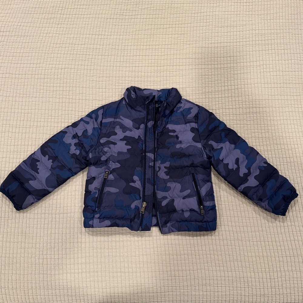 Polo by Ralph Lauren Boys Blue Camo Puffer Jacket